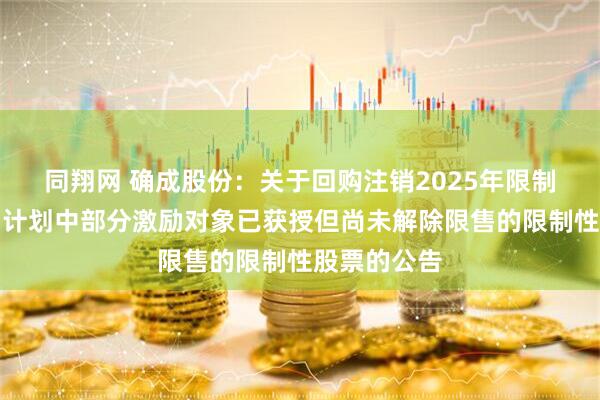 同翔网 确成股份：关于回购注销2025年限制性股票激励计划中部分激励对象已获授但尚未解除限售的限制性股票的公告